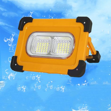 Lampe LED haute intensité rechargeable à énergie solaire, éclairage extérieur, lampe de secours portable, projecteur rechargeable pour la maison, grande lampe solaire portable. (1/5)