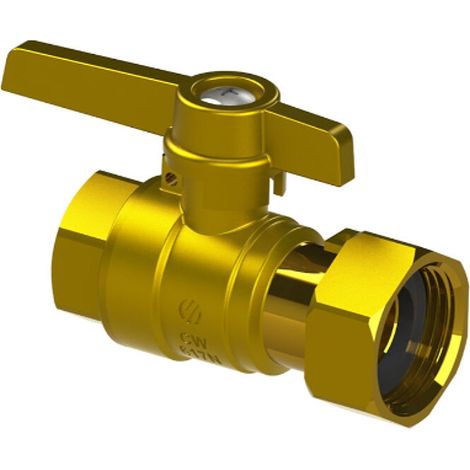 Vanne compteur droite - Femelle - Ecrou tournant - Manette MLA 20x27