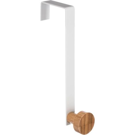 1 percha de cabeza de metal y bambú blanco - 5five