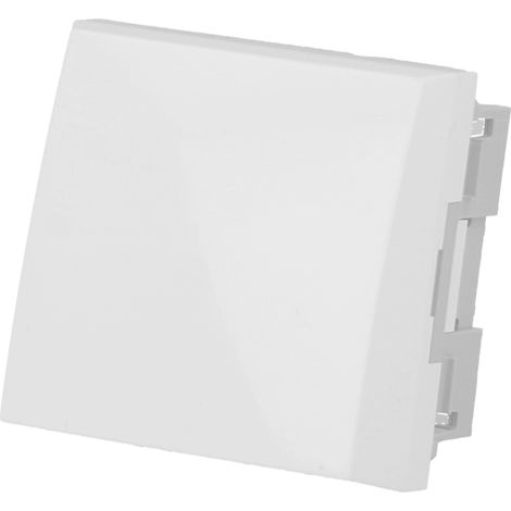 Sortie de câbles de 3 bornes - 2 modules pour goulotte - Couleur matériel - Blanc (1/2)