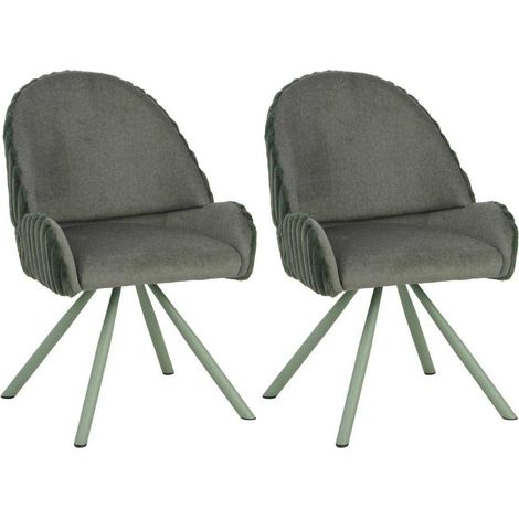 Fauteuil en tissu côtelé Sedia (Lot de 2)