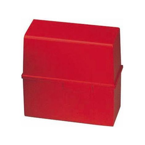Karteikasten 12,1 x 10,1 x 7,4 cm (B x H x T) DIN A7 quer 300 Karten Polystyrol rot (1/4)