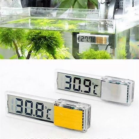Thermomètre d'aquarium numérique LCD électronique 3D avec autocollant de température ( ) (1/4)
