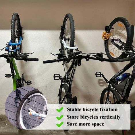 Support À Vélos Mural - Ferro Robuste Avec Revêtement En Caoutchouc - Pour Garage Ou Intérieur - 2 Pièces (1/4)