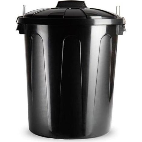 Cubo basura plastico comunidad con tapa 51 Litros Negro (1/5)