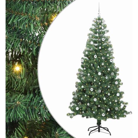 vidaXL Albero di Natale Verde 240 cm PVC (1/5)