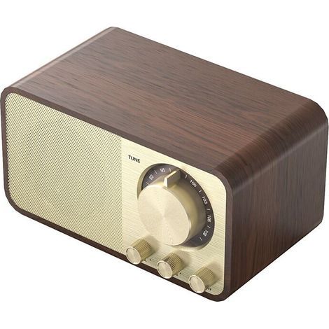 Retro-Bluetooth-Lautsprecher aus Holz mit kabellosem FM-Radio und Subwoofer (1/5)