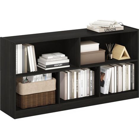 Étagère, Bibliothèque À 5 Cubes, Étagère De Rangement Horizontale, 10,9 X 47,2 X 23,6 Cm, pour Salon, Chambre, Bureau, Couleur Expresso. (1/5)