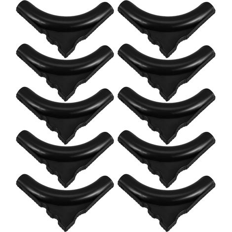 10 Coussinets Antidérapants pour Pieds de Meubles en Plastique Noir, Protection Antidérapante Solide pour Étagères et Tables, Lot de 10 Pièces (1/5)
