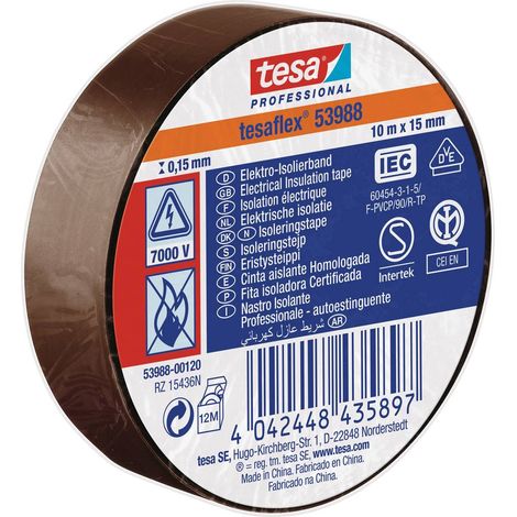 NASTRO ISOLANTE 'PROFESSIONAL 53988' mm. 15 x 10 mt - marrone