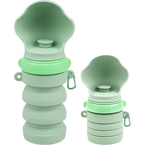 Gourde pour chien, bouteille souple, en silicone de qualité alimentaire, accessoire de voyage, de randonnée et de camping pour chien. (1/5)