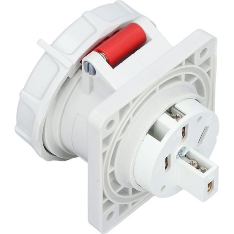 Wasserdichter, versenkter Industrie-Elektrosteckverbinder, gerader Stecker (Flugzeugtyp), 3P+E, 16 A, 380–415 V AC, Kabelstecker (1/5)