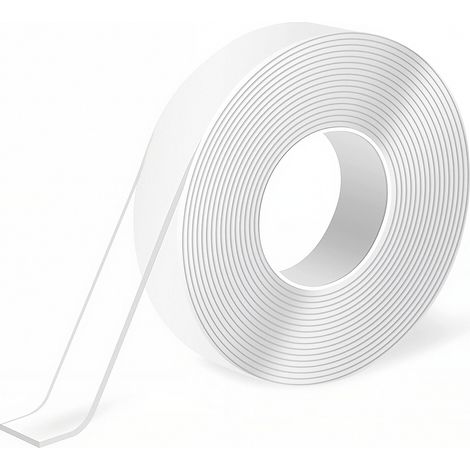 LOLLANDA Ruban adhésif double face, ruban adhésif double face nano, imperméable, sans marque, haute viscosité, antidérapant et sans trace 5M3MM (1/5)