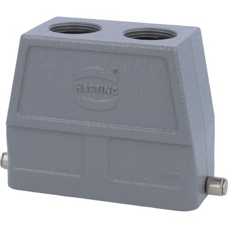 HARTING Han 16B Capot haut, 2xM25 sortie de câble droite, pour 1 étrier (sur la partie inférieure) Presse-étoupe M25 Plage de serrage 9,0 mm - 17,0 mm - 1 Stück (1/3)