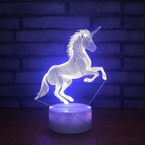 Lampe de table - Burst - Licorne - LED 7 couleurs - Tactile - Intérieur (1/4)