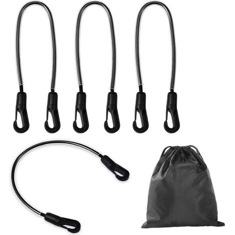 4er Pack Pferdedecken mit verstellbaren elastischen Schweifriemen, elastischen Schweifriemen für Pferdedecken, mit Doppelclips (1/5)