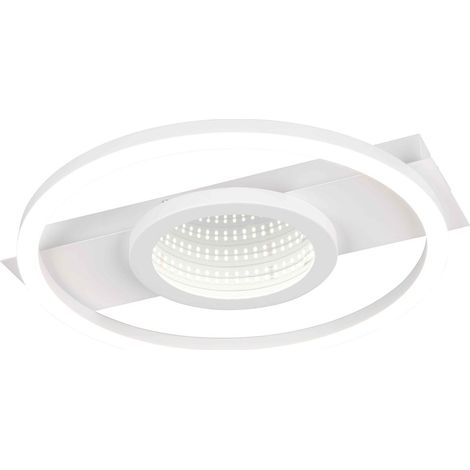 Plafoniera LED rotonda, metallo, bianco, L 36 cm, Wheeler (1/5)