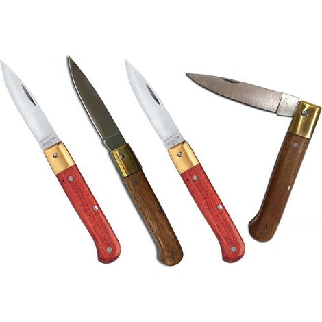 Coltellino Pieghevole "Calabrese" da tasca Lama in acciaio Inox con Manico in legno -18 cm (1/4)