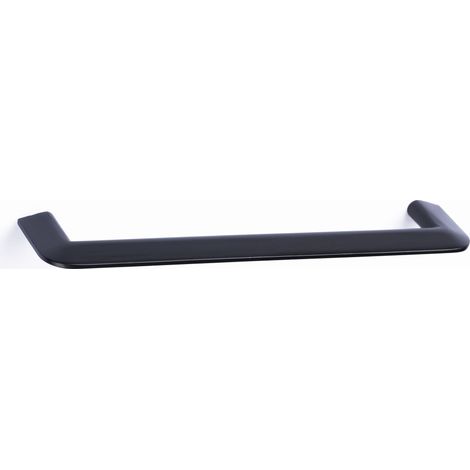 Manche de style moderne en zamak, finition noire mate et écartement de 160 mm. (1/2)