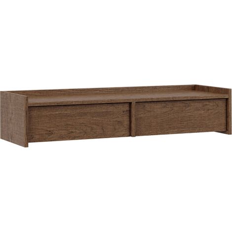 Konsole Japandi mit 2 Schubladen, Dunkles Holzoptik, 105cm