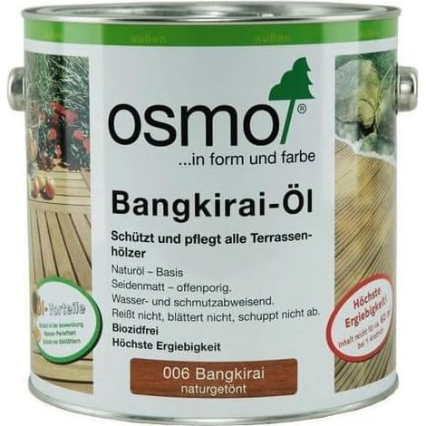 Huile pour terrasse OSMO 006 BANGKIRAÏ clair – Protection durable pour bois – Application facile au rouleau ou pinceau – 0.750L