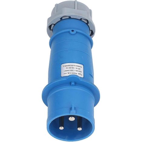 Industriesteckdose IP44 wasserdicht, Messingkontakt, Luftfahrtsteckverbinder 2P+E 32A AC 220–240V