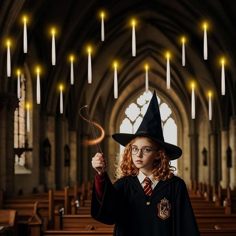 Candele galleggianti, candele galleggianti a LED senza fiamma con telecomando, bacchetta magica, candele tremolanti a batteria per matrimoni, Halloween e feste di compleanno (10 pezzi) (1/4)