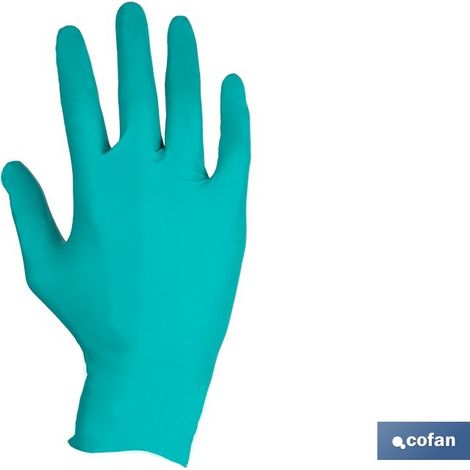 Gants stériles en nitrile vert, 100 unités, protection phytosanitaire et sans poudre (1/4)