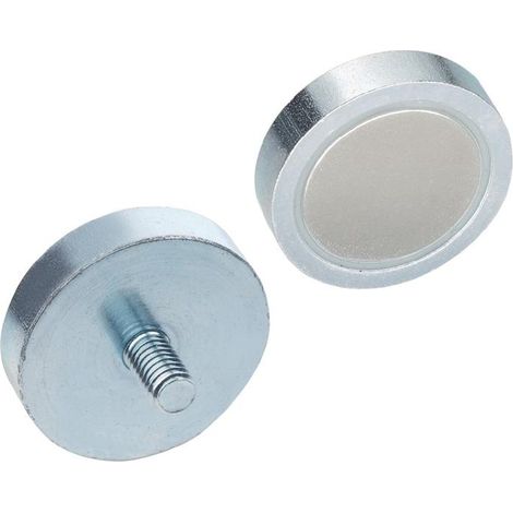 Aimant de maintien GN 50.3 D. 1 13 ± 01 mm D. 2 M 5 mm néodyme fer bore ND G (Par 5) (1/2)