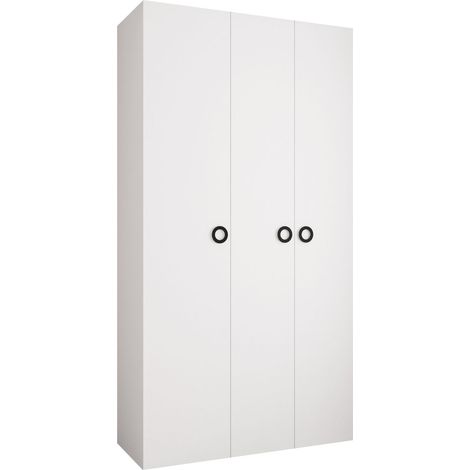 Armario Hartford 544, Blanco, 246x130x42cm, Puertas de armario: Con bisagras, Número de estantes: 0