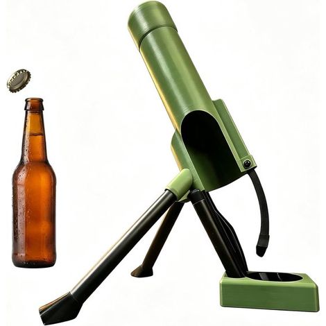 Apribottiglie da 500 ml a forma di mortaio. Apribottiglie robusto e pratico, a mani libere, ideale per feste e bar domestici (verde). (1/5)