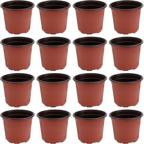 Lot de 50 Pots Plastique pour Semis Fleurs et Plantes Diamètre 120 mm Idéal Jardinage Intérieur Extérieur -KZQ