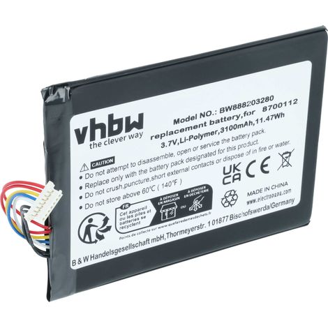 vhbw Akku Ersatz für Bang & Olufsen 8700112 für Lautsprecher Boxen Speaker (3100mAh, 3,7V, Li-Polymer)