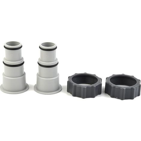 2 Pièces Adaptateur Piscine, Remplacement Adaptateur de Tuyau Série Intex A avec Filetage, Tuyau de Diamètre 1,5" et 1,25", Adaptateur de Pompe pour Kits de Piscine (1/5)