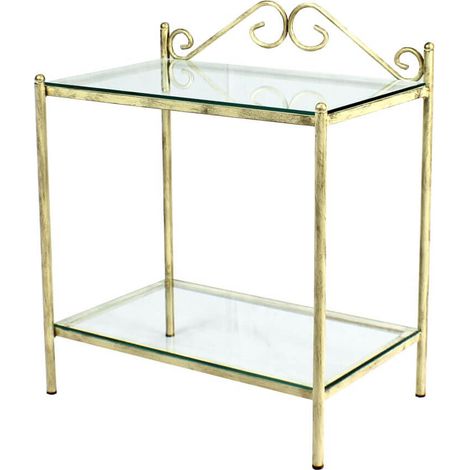 Comodino in Ferro Battuto 2S Colori Ferro: Bronzo - Dimensioni comodini: 42 x 28 H.58 (1/3)