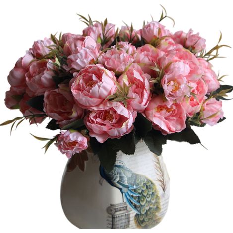 1 Mini pivoine, fleurs artificielles, design réaliste, matière durable, décoration intérieure, boîte à bonbons (1/5)