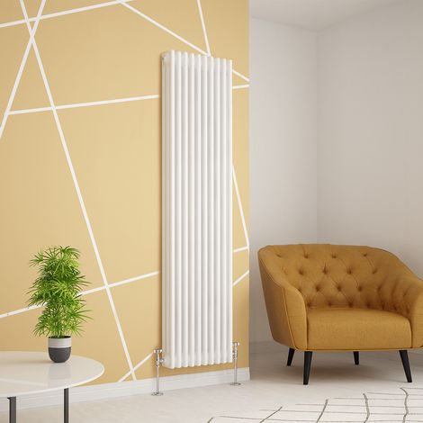 WarmeHaus Traditional Radiator White Triple Panel 1800x470mm (1/4)