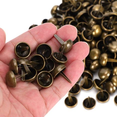 Bodennieten für Lederarbeiten, 200 Stück, 15 mm Nagelköpfe, Bastelzubehör für Handtaschen und Geldbörsen, preiswerte Lederbeschläge (1/5)