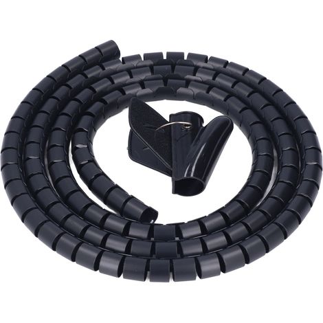 Spiralkabel-Organizer, Durchmesser 20 mm / 0,79 Zoll, Kabelwickelrohr, Kabelmanagementsystem für Zuhause, Büro, TV, DVD, PC, Kabellänge 1,5 m / 4,9 Fuß (1/5)