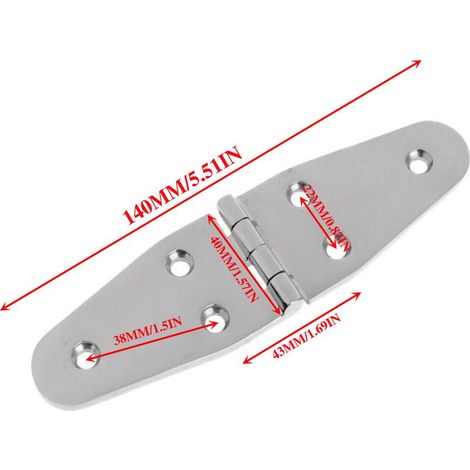 304 stainless steel hinge 401402, 6-hole hinge, yacht hinge, yacht hardware accessories 140402mm, marine hinge. (1/3)