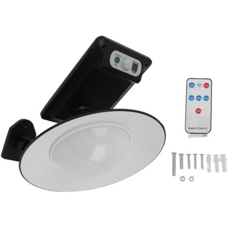Pair Lumière Solaire pour Mur IP65 Étanche Capteur de Mouvement et Corps Humain avec Télécommande Sécurité pour Porche-