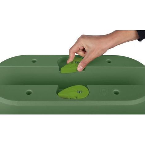 Maceta EDA Verde Plástico Oval Moderno (1/4)
