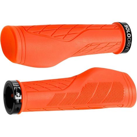 Ergonomische Fahrradgriffe Orange, rutschfest, Single Lock-on, für MTB & E-Bike (1/5)