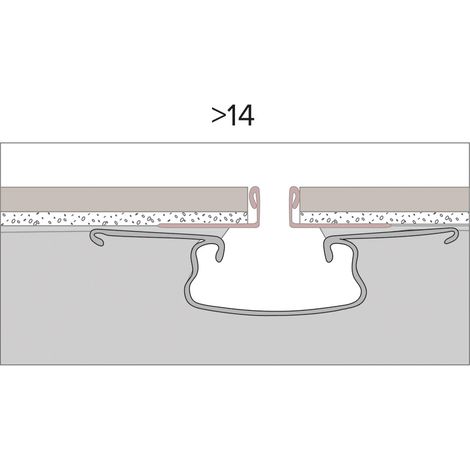 Keramisches Schlitzbodenprofil 14 mm für 12 mm Fliese L2500 mm