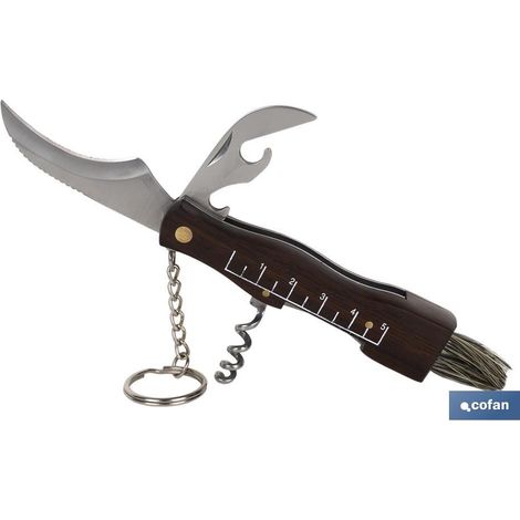 Coltello Raccolta Funghi 9x2cm Con Cavatappi (1/5)