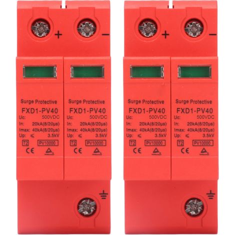 2 pièces dispositifs de protection SPD parafoudre photovoltaïque DC 2P 40KA FXD1-PV40 (1/5)