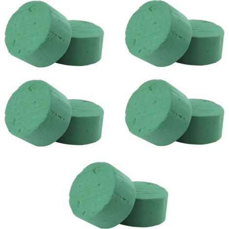 10 Pièces Mousse Florale Absorbante Ronde pour Arrangements de Mariage Jardin Maison (1/4)