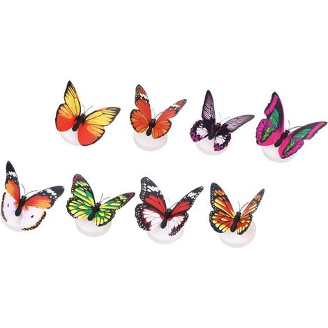 8pièces Veilleuse Lumineuse Autocollant Mural Lampe De Nuit Led Formes Colorées Pour Chambre Décoration (1/5)