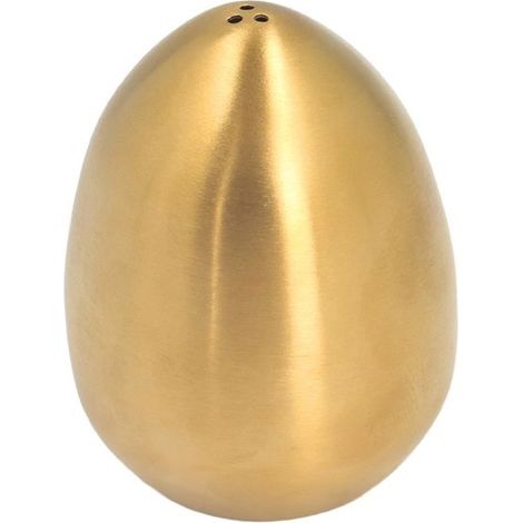 Gewürzstreuer in Eierform – Edelstahl – Eiform – 5,5 cm x 7,5 cm – Gold (1/5)