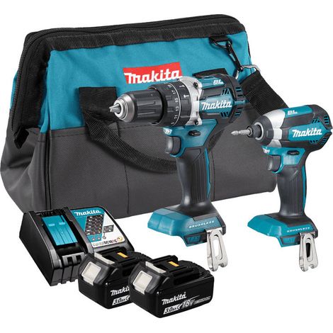 Pack 2 outils 18V (2x3,0 Ah) (DHP484Z + DTD153Z) - MAKITA DLX2180S